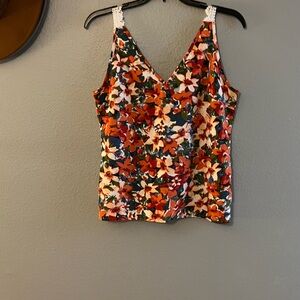 NWOT SHEIN Fitted Orange Red Camisole Top